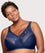 Glamorise MagicLift Minimizer Wire-free Bra - Blue Bras 