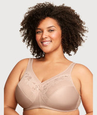 Glamorise MagicLift Minimizer Wire-free Bra - Cafe Bras 