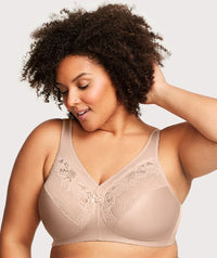 Glamorise MagicLift Minimizer Wire-free Bra - Cafe Bras 