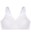 Glamorise MagicLift Minimizer Wire-free Bra - White Bras 