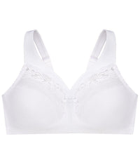 Glamorise MagicLift Minimizer Wire-free Bra - White Bras 