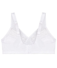 Glamorise MagicLift Minimizer Wire-free Bra - White Bras 