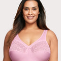 Glamorise Magiclift Moisture Control Wire-Free Bra - Pink Heather