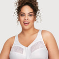 Glamorise Magiclift Natural Shape Wire-Free Front-Closure Bra - White