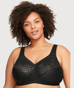 Glamorise MagicLift Natural Shape Support Wire-free Bra - Black Bras 