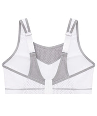 Glamorise No-Bounce Camisole Elite Wire-free Sports Bra - White/Gray Bras 