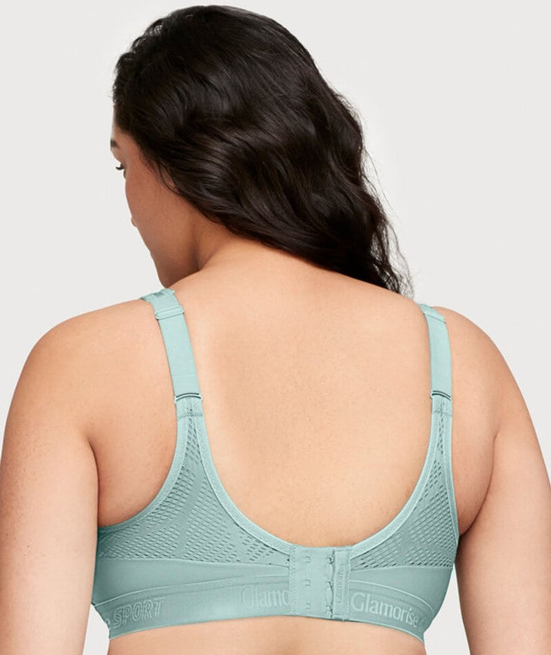 Glamorise No-Sweat Mesh Sports Bra - Jade Bras 