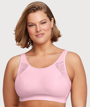 Glamorise No-Sweat Mesh Sports Bra - Pink Bras 