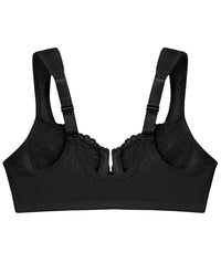 Glamorise WonderWire Front-Closure Bra - Black Bras 