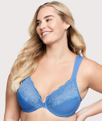 Glamorise WonderWire Front-Closure Bra - Blue Bras 