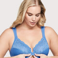 Glamorise WonderWire Front-Closure Bra - Blue