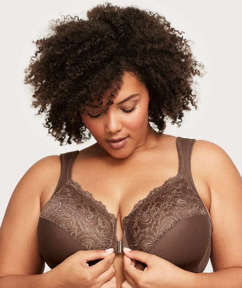 Glamorise WonderWire Front-Closure Bra - Mocha Bras 