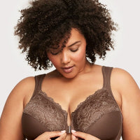 Glamorise WonderWire Front-Closure Bra - Mocha