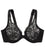 Glamorise WonderWire Front-Closure Stretch Lace Bra - Black Bras 