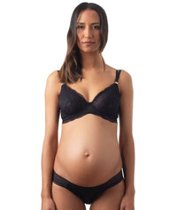 Hotmilk Heroine Plunge Nursing Bra - Black Bras 