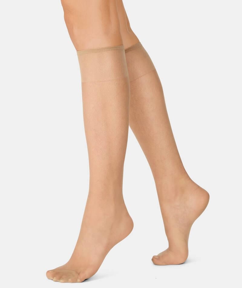 Kayser Silky Elastane Knee Hi 2 Pair Pack - Nubeige - Curvy