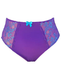 Lady Emprezz Frenchie High Waist Brief - Purple/Aqua Knickers 