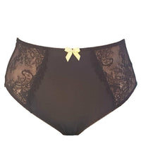 Lady Emprezz Rizzo High Waist Brief - Black/Nude Knickers 