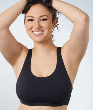 Leading Lady Wirefree Crop Top - Black Bras 