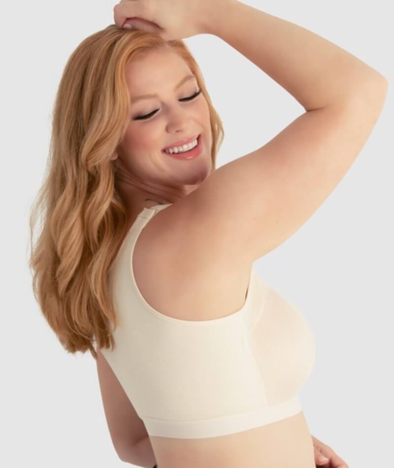 Leading Lady The Lora - Back Smoothing Lace Front-closure Bra In Whisper  Nude, Size: 40a : Target