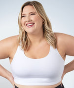 Leading Lady Wirefree Crop Top - White Bras 