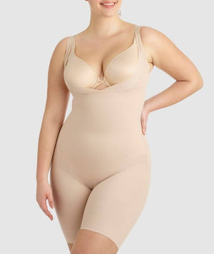 Miraclesuit Adjustable Fit Long Leg Singlette - Nude Shapewear 