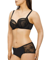 Nancy Ganz Jasmine Balconette Underwire Bra - Black Bras 