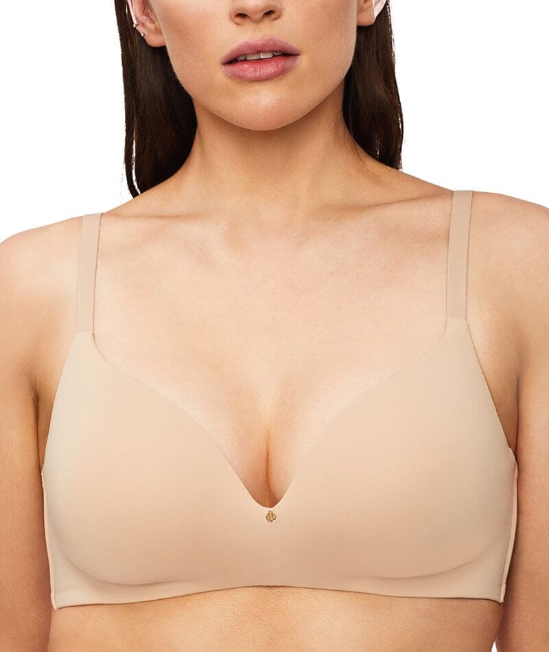 Montelle Women's Soft Foam Cup Wirefree T-Shirt Bra, Nude, 34C at