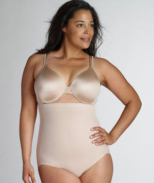 Naomi & Nicole Unbelievable Comfort Plus High Waist Brief - Nude Shapewear 