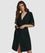 Oh!Zuza Lace Trim Robe - Black Sleep / Lounge 