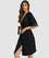 Oh!Zuza Lace Trim Robe - Black Sleep / Lounge 