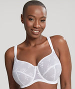 Panache Tango Underwired Balconnet Bra - White Bras 