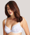 Panache Tango Underwired Plunge Bra - White Bras 