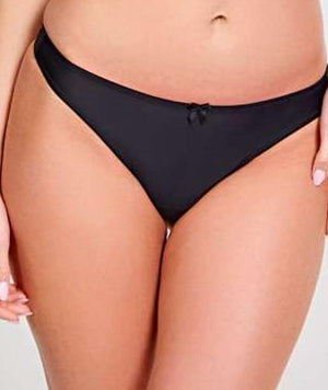 Panache Evie Thong Knickers 10 Black 