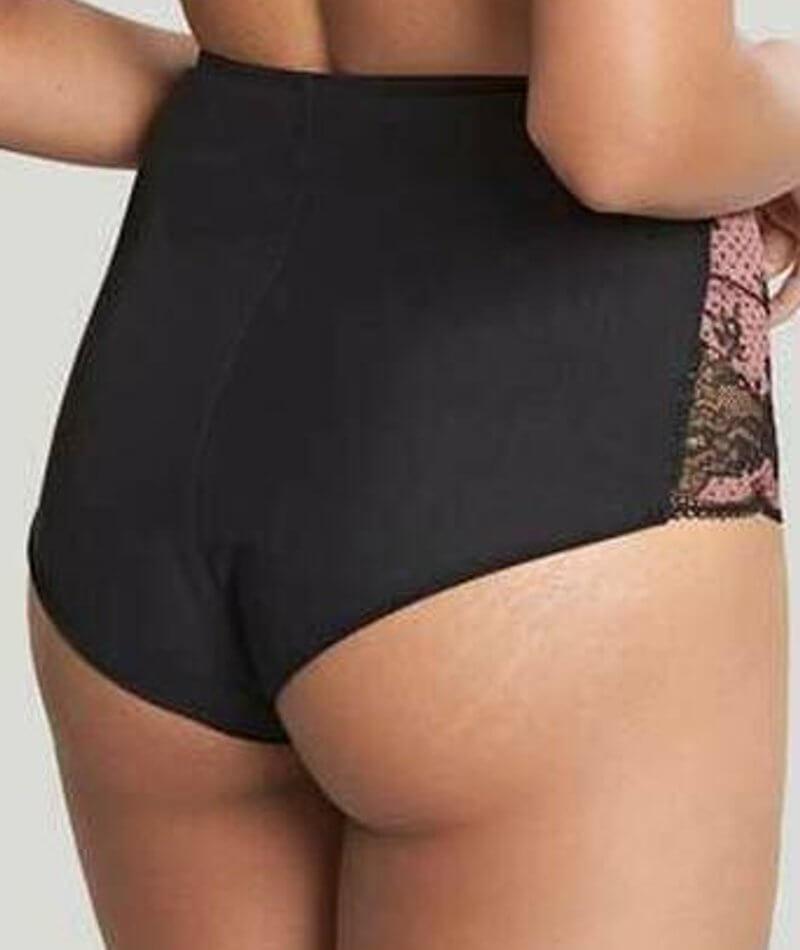 Panache Clara High Waist Brief - Black/Fig Knickers 