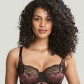 Panache Clara Full Cup Underwired Bra - Black/Fig