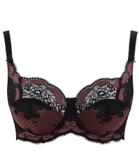 Panache Clara Full Cup Underwire Bra - Black/Fig Bras 