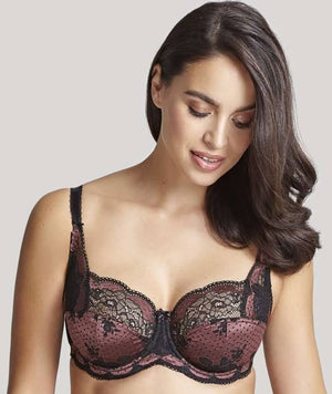 Panache Clara Full Cup Underwire Bra - Black/Fig Bras 8D Black/Fig 