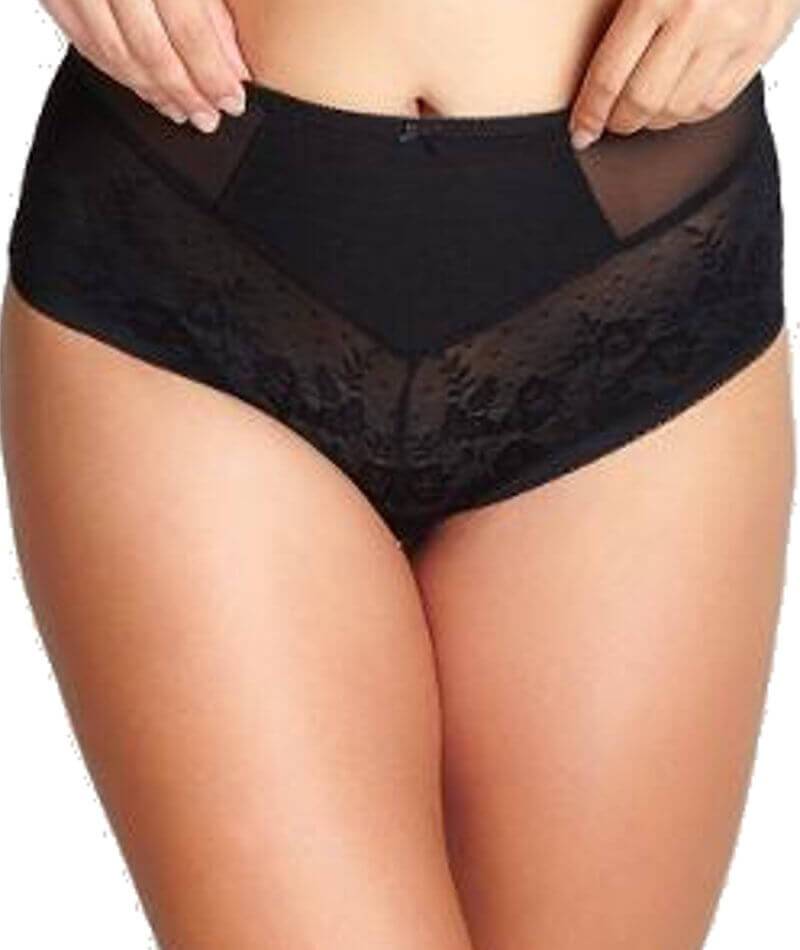 Panache Olivia Deep Brief Knickers 8 Black 