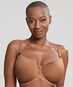 Panache Cari Moulded Spacer Underwired T-Shirt Bra - Caramel Bras 