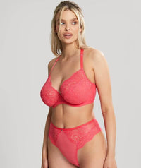 Panache Addison Non Padded Underwired Plunge Bra - Paradise Pink