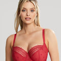 Panache Blossom Balconnet Bra - Raspberry