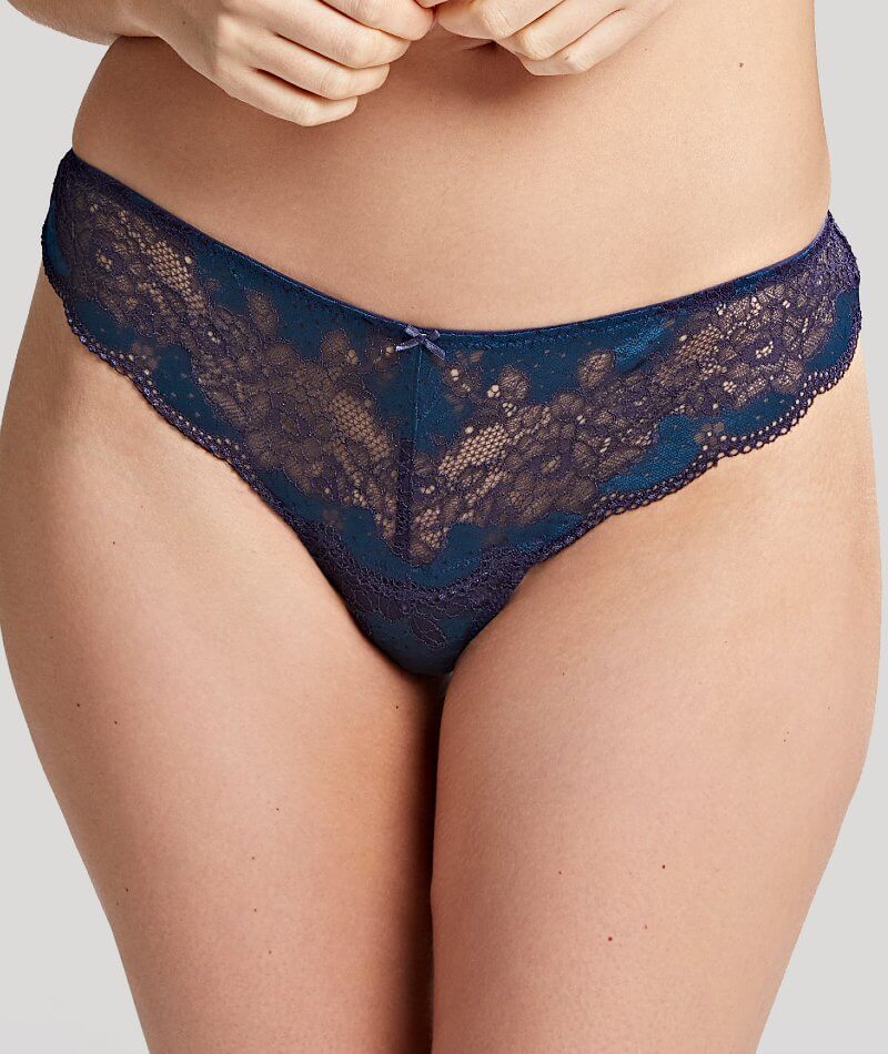 Panache Clara Thong - Deep Ocean Knickers 