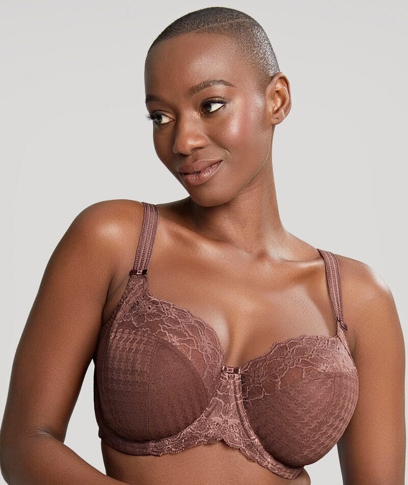 32E Bra Size in G Cup Sizes Chestnut by Panache Multi Section Cups