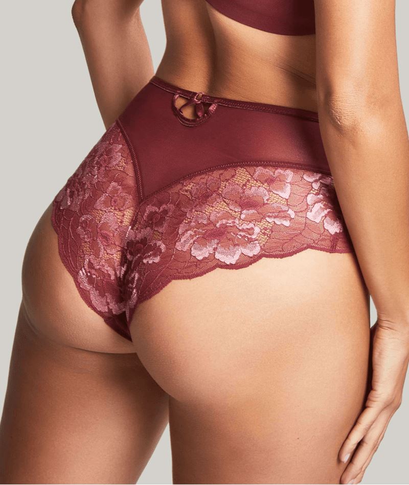 Panache Sabrina High Waist Brazilian Brief - Red Rose Knickers 