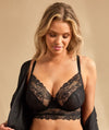 Panache Selena Longline Underwired Plunge Bra - Noir Bras 