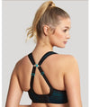 Panache Sport Underwired Sports Bra - Black/Aqua Bras 