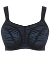 Panache Sport Underwired Sports Bra - Black/Aqua Bras 