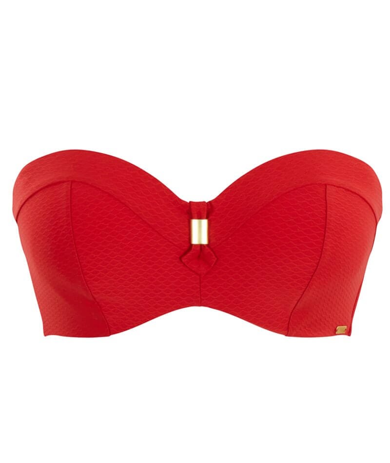 Panache Marianna Underwire Bandeau Bikini Top (SW1593),38G,Crimson 