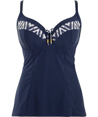 Panache Swim Oceana Balconnet D-J Cup Tankini Top - Navy Swim 